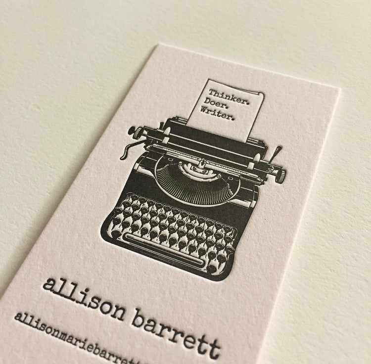 Recently Printed Letterpress Calling Card