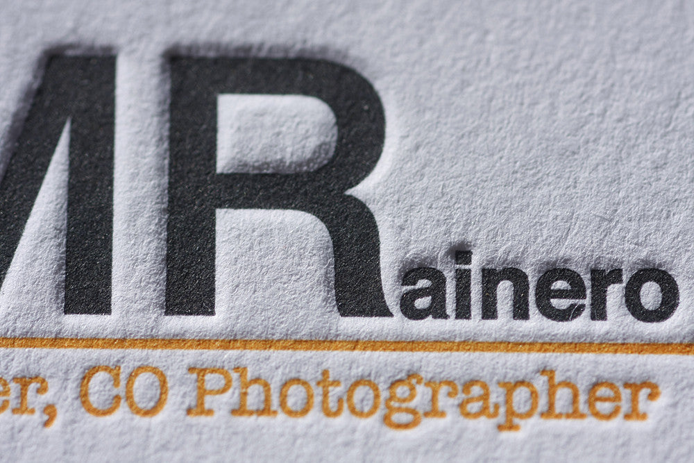 Letterpress Business Cards for a Denver Photographer