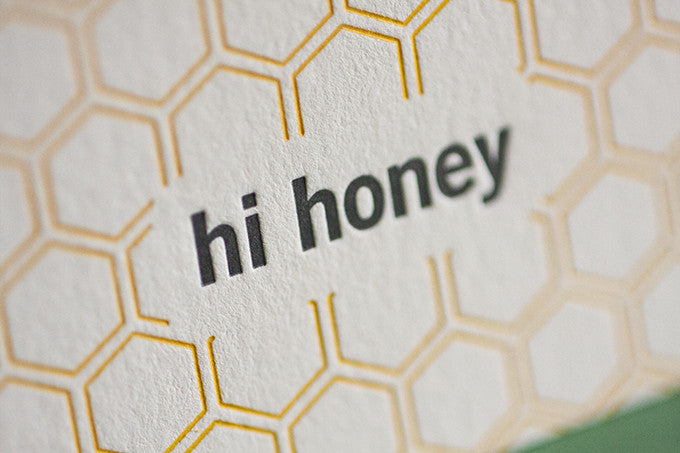 Hi Honey – A Letterpress Card