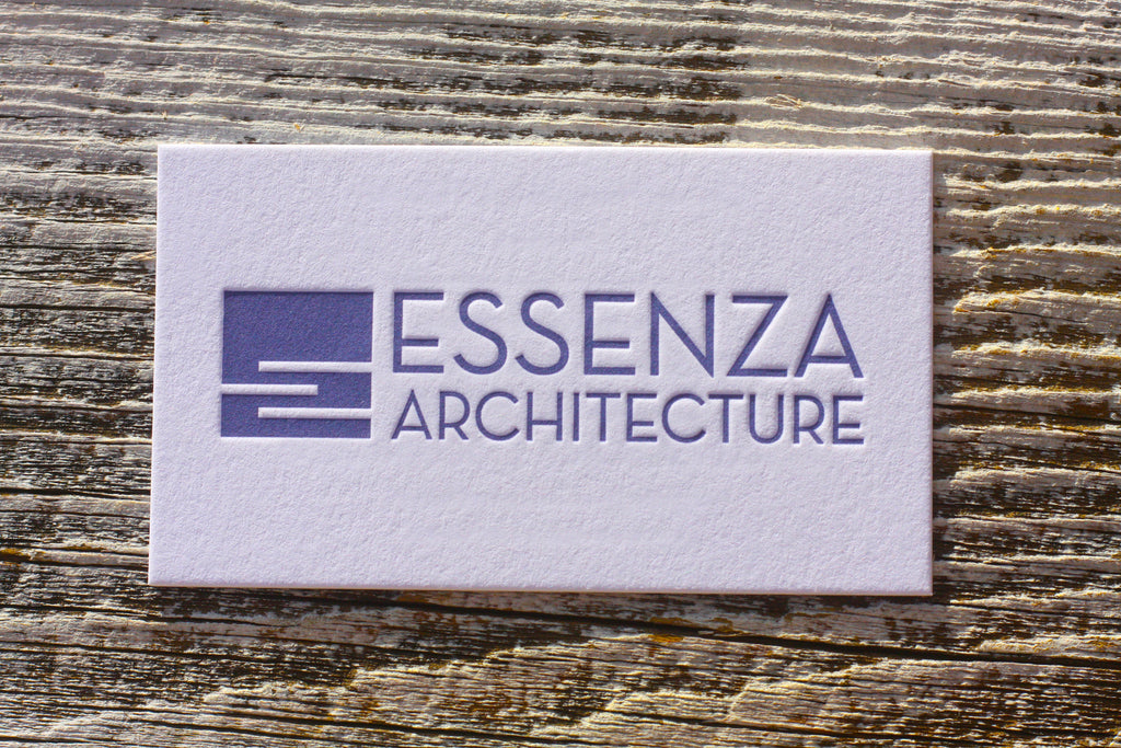 Letterpress business cards for a local architect