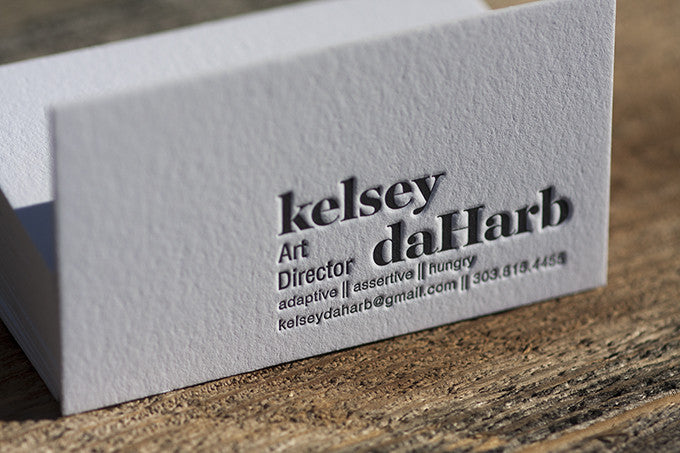 Letterpress Business Cards for an Art Director