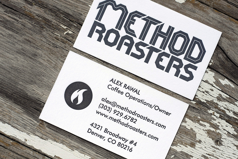 Letterpress Business Cards for a Denver Coffee Roasters