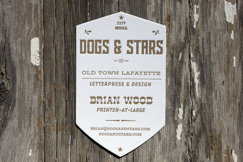 Letterpress Business Cards for Dogs & Stars