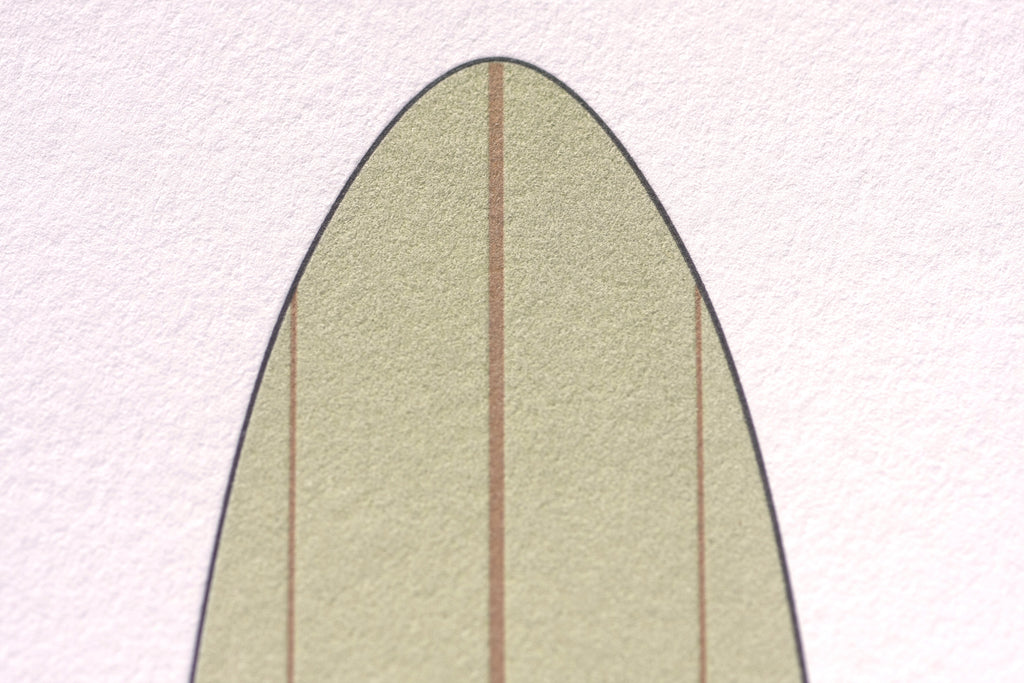 Custom Designed Letterpress Surfboard