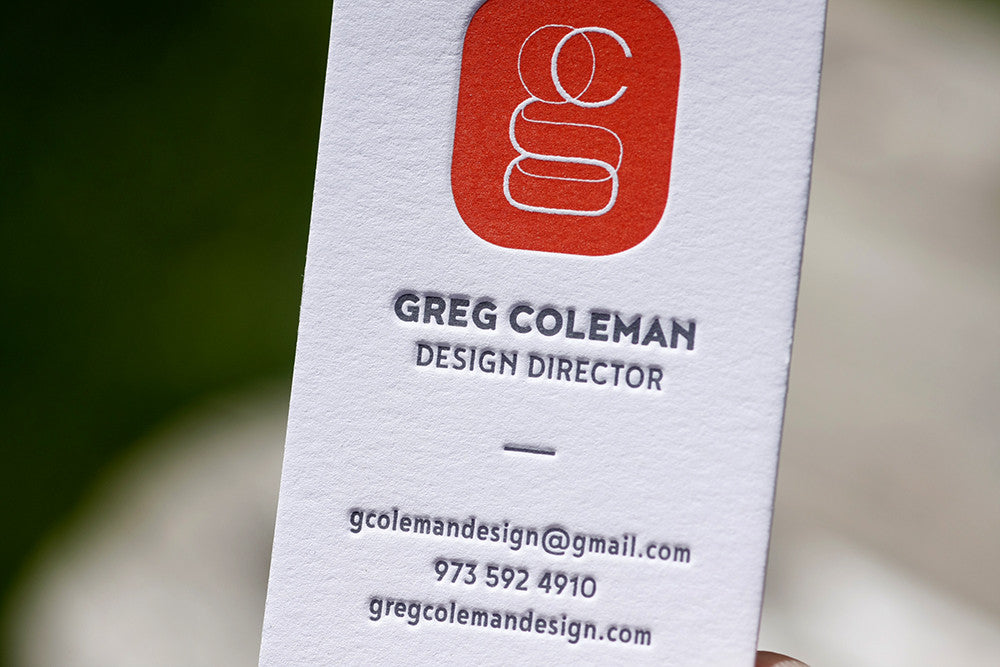 Letterpress Business Cards for a Local Graphic Designer